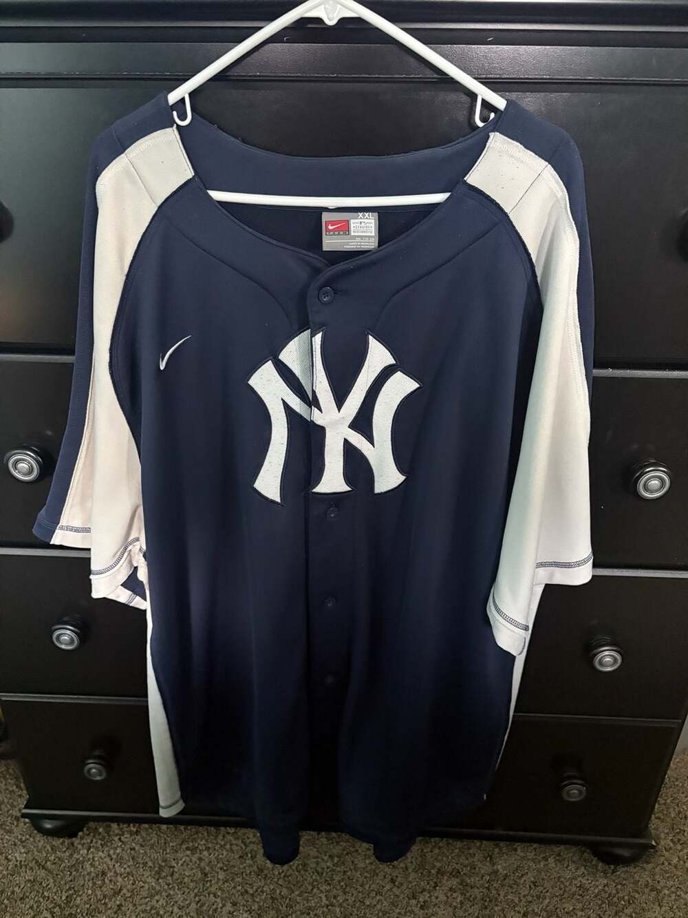 Nike New York Yankees MLB Baseball Jersey Navy White Size XXL